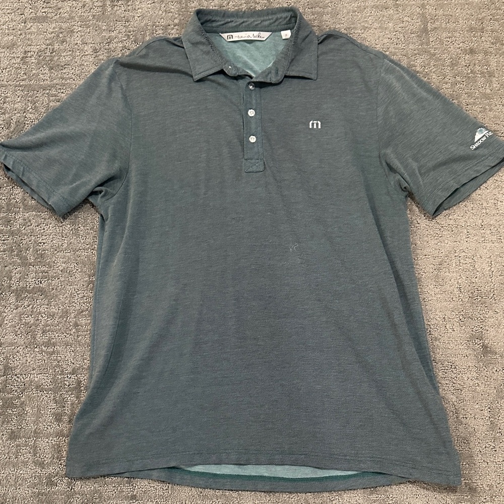 Travis Mathew Teal Kashmir Golf Polo Shirt - Shadow Ridge